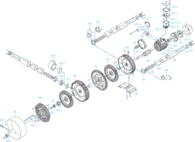 Side Channel Blower Parts Illustration